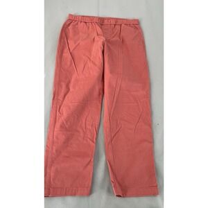 Lands End Women's Pants Mid Rise Sz 12 Pink Pull On